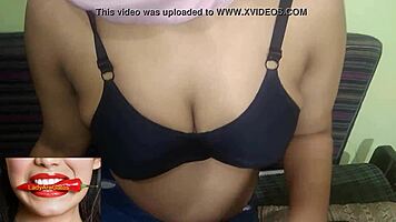 indian amateur reveals natural tits in homemade blowjob scene