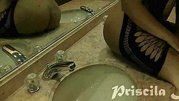 Hot brunette in sexy dress gets tremendous fuck