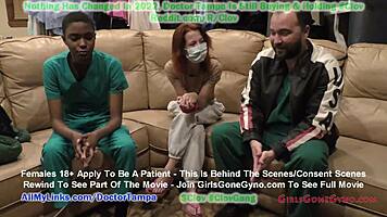 Curious podiatrist Stacy Shepard lingers on Jewel's sweaty feet during kinky exam