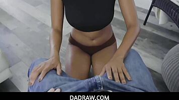 hey, my ebony teen 18+ stepdaughter Alina Ali got punished! 😈