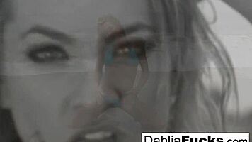 Hot Dahlia squirts naughtily on the beach