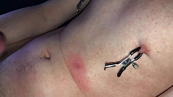 Female domination spanking handjob