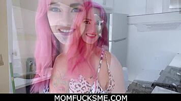 Sexy stepmom Siri Dahl deepthroats in blowjob video.