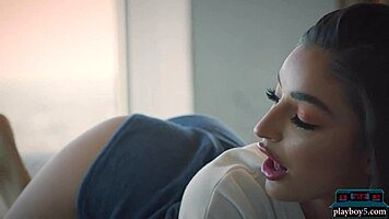 playboy5 com - petite latina emily willis strips naked for football promo