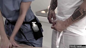 Teen Tricked Into Fucking Masseuse's Mate