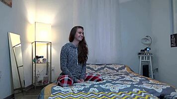 scarlet datz university casting session on sofa