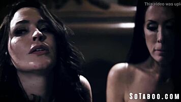 jealous teen demands sex from lesbian step-moms