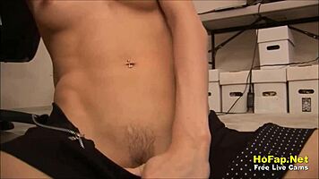 Playful Hottie Uses Laptop For Personal Tasks