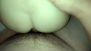 girlfriend's snow white ass gets fucked in young 18+ pussy action