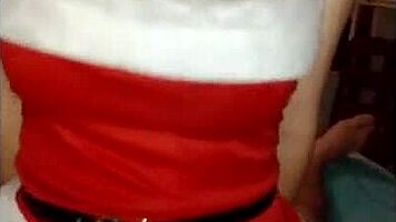 Blonde Teen Santa's Wife in POV Cowgirl Creampie