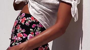 Angel Constance Strips Naked, Posing to Reveal Her Big Ass