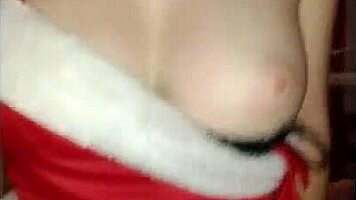 Blonde Teen Santa's Wife in POV Cowgirl Creampie