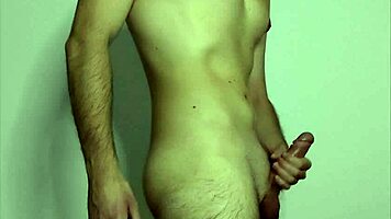 Young amateur strokes cock on high-quality webcam solo