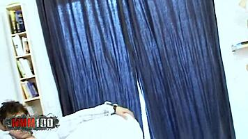 Sonia fucks Jorge on the bed