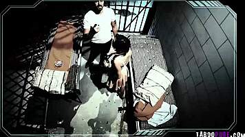 Strangers engage in taboo fucking and blowjob in prison cell with blonde teen 18+