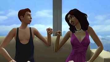 Step brother and sister share bed and have first time sex