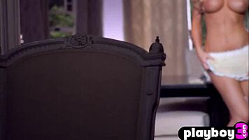 Nice looking teen Olivia Paige poses in hot lingerie before stripping