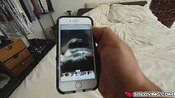 Adria rae blowjob her stepbrothers big cock