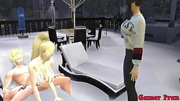 Naruto's Wild Trio with Ino and Haku