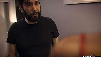 Petite Teen Sucks And Fucks Freak Client Next To His Wife