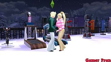 Naruto's Wild Trio with Ino and Haku