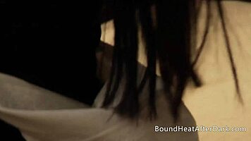 Bound Lesbian Spanked in Garage