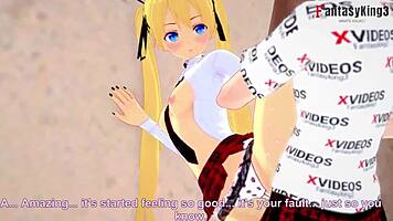 i'm on a date with marie rose in pov, her big ass and petite body make me so excited in this hentai game version