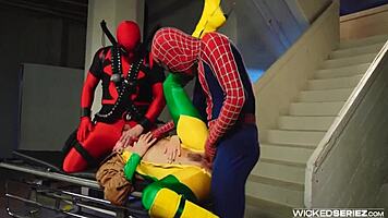 Allie haze sucks big cock in parody!