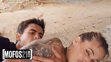 Jordi says, 'I'm fucking this horny Spanish teen in the street!'