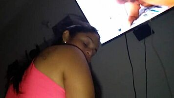 Girlfriend Fucks Black Friend While Cuckold Watches Creampie