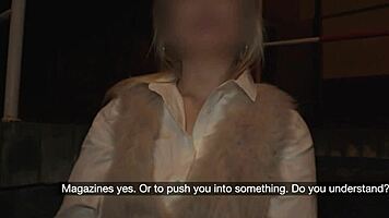 Blonde Milf Blindfolded and Fucked Roughly