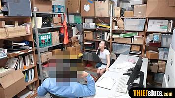 Teen thief stripped and punished with hard fucking