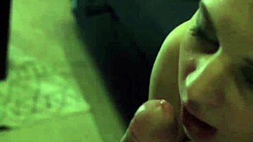 my petite teen classmate in stockings sucks her student's cock eagerly for a better grade in college.