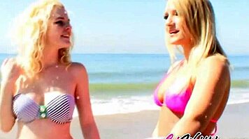 Blondes Catie Parker and Cali Carter eat pussy