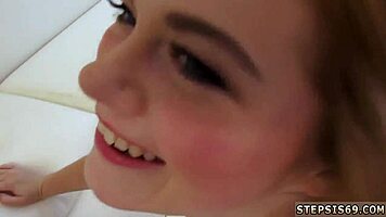 Young Redhead Eats Pussy in College First Time