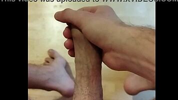 Masturbation Session with Intense Solo Cock Play