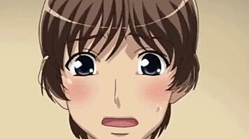 Hey, wanna see this delicate anime babe giving a wild titjob with cumshot?