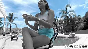 Teengonzo Zoey Foxx Gets Wet and Wild in Outdoor Action