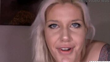 Tattooed Babe Gives Blowjob
