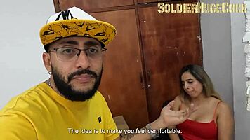 teen sucks monster cock to ease nerves