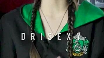 Horny Brunette Plays With 22cm Dildo In Car