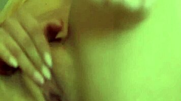 Young babe plays SOLO GAME with dildo and toys