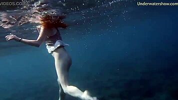 young sluts feel liberated swimming naked alone