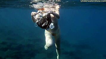 young sluts feel liberated swimming naked alone