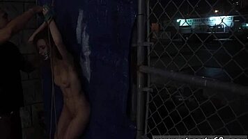 Teen Anya Olsen Engages In Rough Outdoor Public Hookup For Pizza