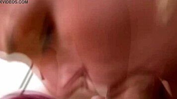 Busty Eager Girl Performs Blowjob Revealing Big Natural Tits In Sexy Lingerie