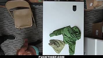 Shoplifting Teen Sucks Big Cock To Avoid Jail