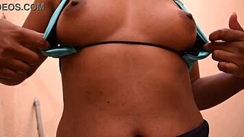 Prima in tight shorts washing the backyard with her big ass on display