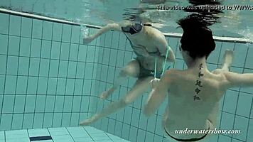 i’m loving loris and okunewa swimming as lesbians underwater