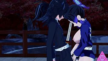 Kocho Shinobu, wanna blow Tomioka Giyu in public for uncensored hentai cumshots? - thereal3dstories